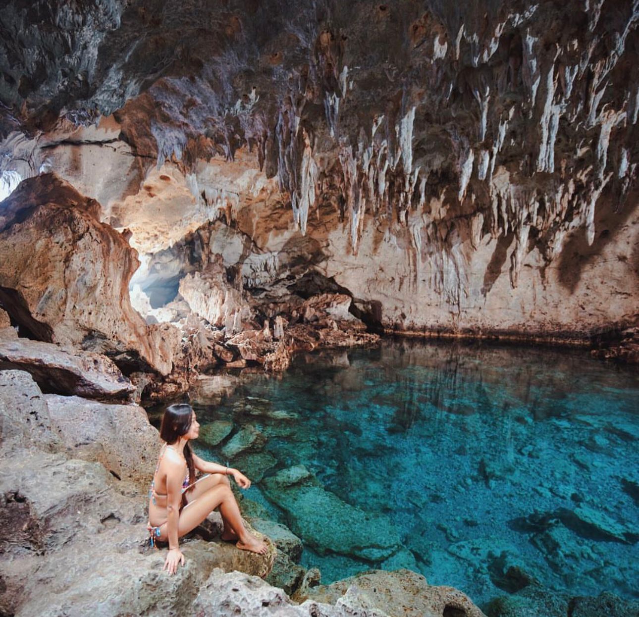Underground cave pool